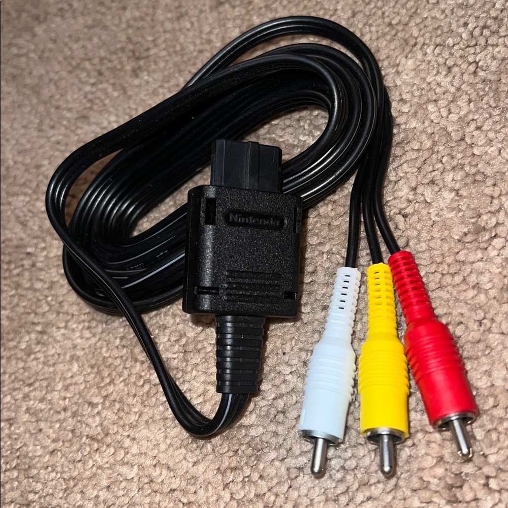NINTENDO Vintage 1990s OEM Original Super Nintendo SNES 64 N64 AV Cord